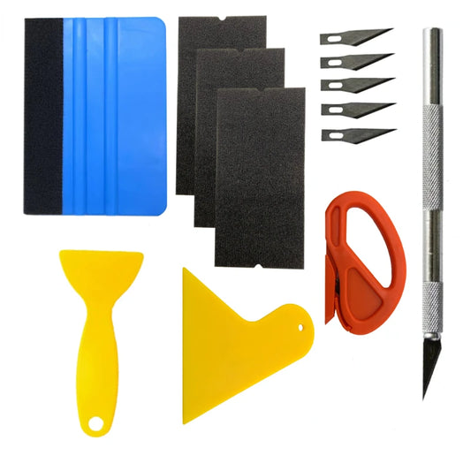 Kit Outils Emballage Voiture Vinyle — Raclette Grattoir Couteau Coupe Film Wrap
