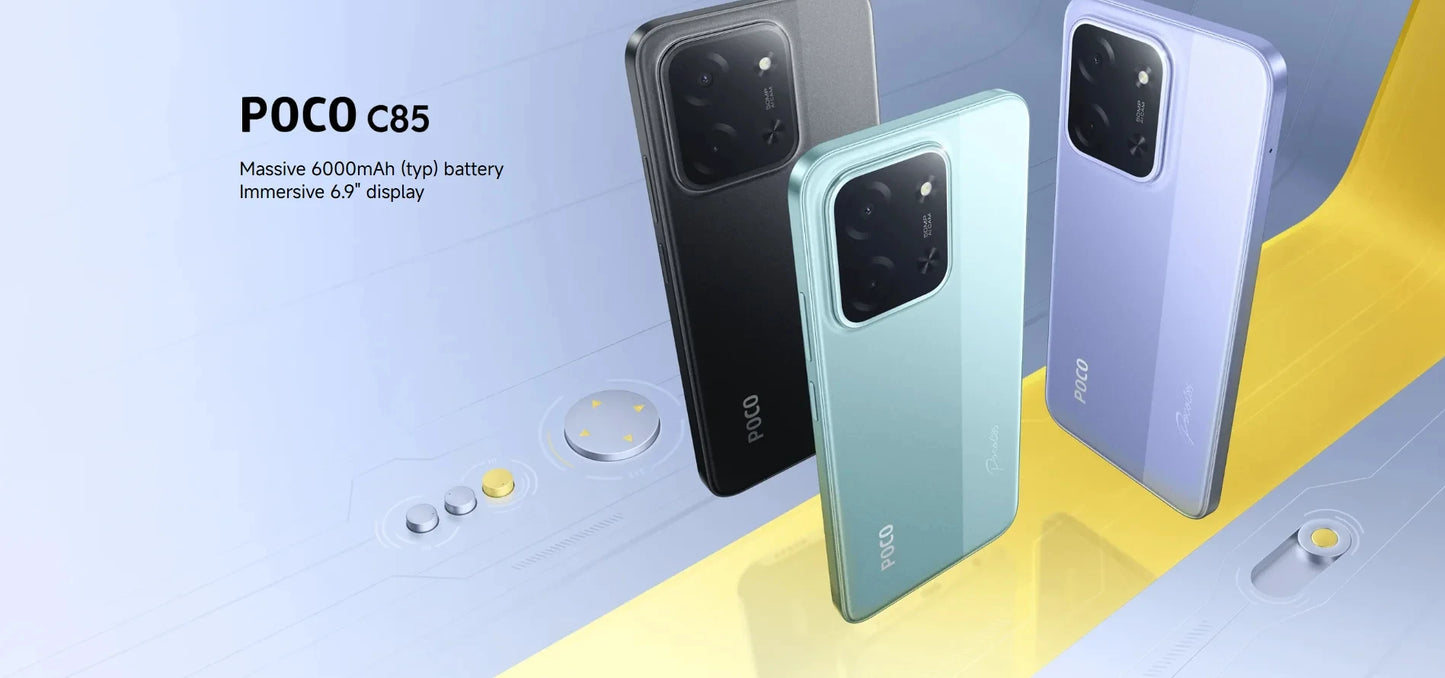 POCO C85 6GB/128GB 8GB/256GB NFC Version mondiale Smartphone 50MP caméra 6000mAh batterie