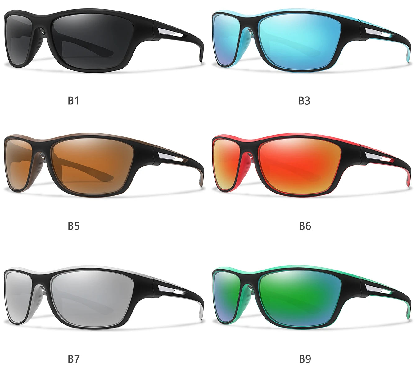 Lunettes de soleil de pêche polarisées pour hommes et femmes, lunettes anti-absorbe ouissement, lunettes UV400, sports de plein air, conduite, randonnée, cyclisme sur route