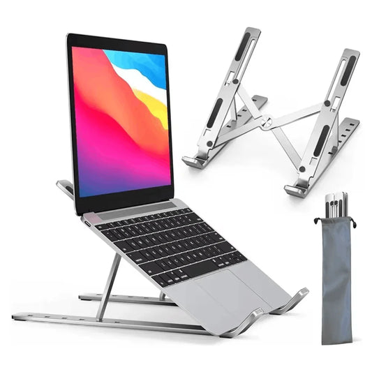Soporte ajustable de aleación de aluminio para ordenador portátil, soporte de refrigeración elevador para Macbook Lenovo, accesorios para ordenador portátil