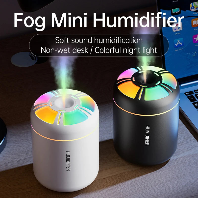 Humidificateur ultrasonique 5V USB 180ml, brumisateur, diffuseur d'arôme de voiture, purificateur d'huile essentielle avec lampe d'ambiance RGB, bricolage, plus frais d'air