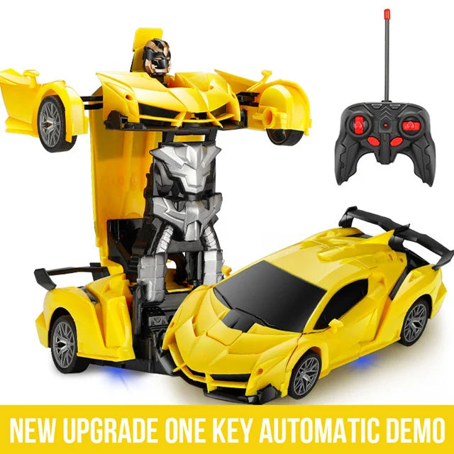 Coche eléctrico RC 2 en 1, robots de transformación, modelo de vehículo deportivo, juguetes para niños, coches de deformación RC geniales a distancia, juguete para niños, regalos