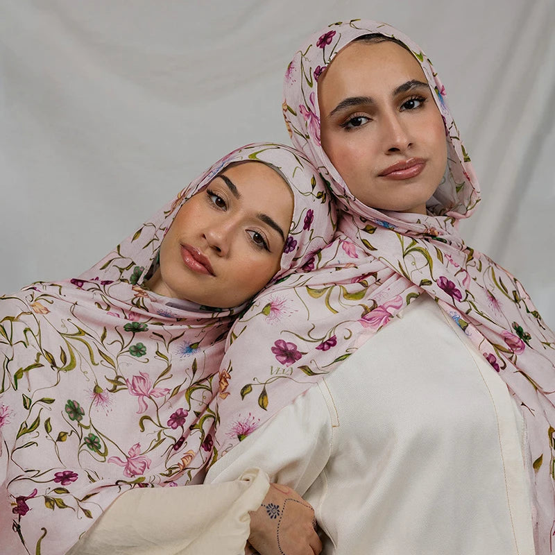 Nouveau Design imprimé Hijabs Premium aquarelle femmes foulard doux écharpe châle adapté au quotidien Abaya accessoires femmes voile