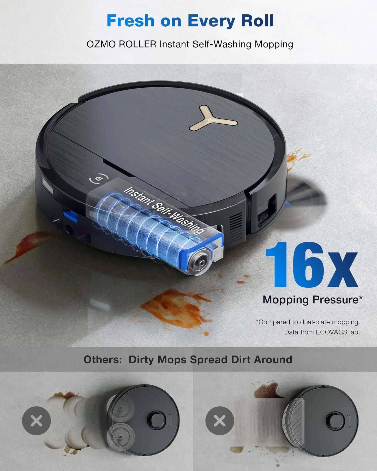 ECOVACS Deebot X9 Pro Omni Robot Vacuum and Mop 16600pa AI Intelligent Cleaning Household Appliance Powerful Cordless Vacuum Cleaner Home Cleaning Robot Vacuum and Mop with Charging Station Carpet Cleaner