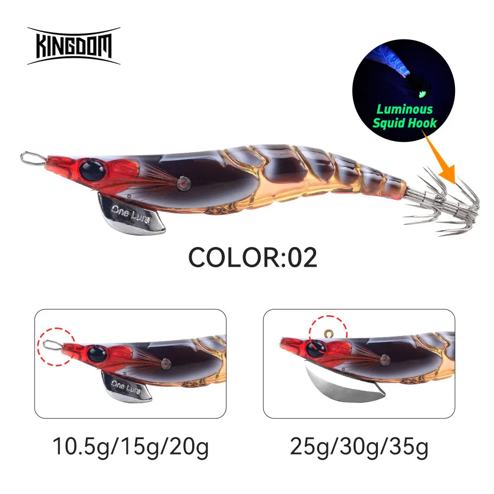 Kingdom Egi-Leurre Élcoulant à enfoncement lent, appât Élidéal pour la pêche en mer, à la turlutte, au poulpe ou à la seiche