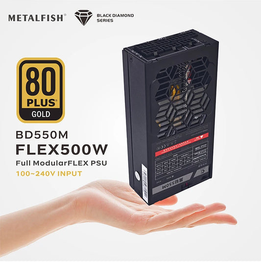 METALFISH Flex 500/600W 80PLUS or alimentation modulaire complète Flex-ATX 1U PSU pour ITX Mini PC POS NAS GPU Dock 90 ~ 264V