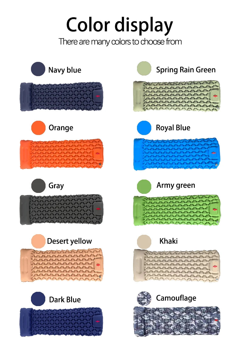 Tapis de couchage pliant pour Camping en plein Air, matelas gonflable de plage avec oreillers, tapis d'air ultraléger pour voyage et randonnée, nouveau