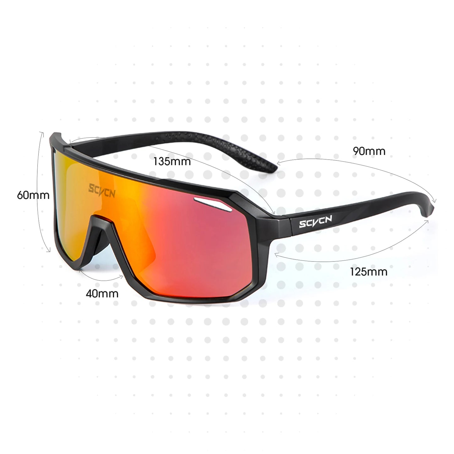 SCVCN Men's Cycling Sunglasses Women's Mountain Bike Road Bike Driving Glasses Outdoor Sports Racing Eyewear UV400 Hiking Glasses
