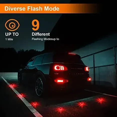 Feux de signalisation LED rechargeables par USB, balises de route, feux d'urgence, balise de sécurité routière, disque clignotant, balise magnétique