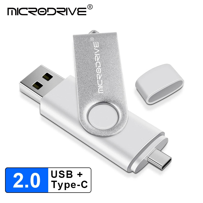 Clé USB OTG 2 en 1 Type C 128 Go, clé USB 1 Go, 2 Go, 4 Go, 8 Go, 32 Go, 64 Go, 128 Go, mémoire USB