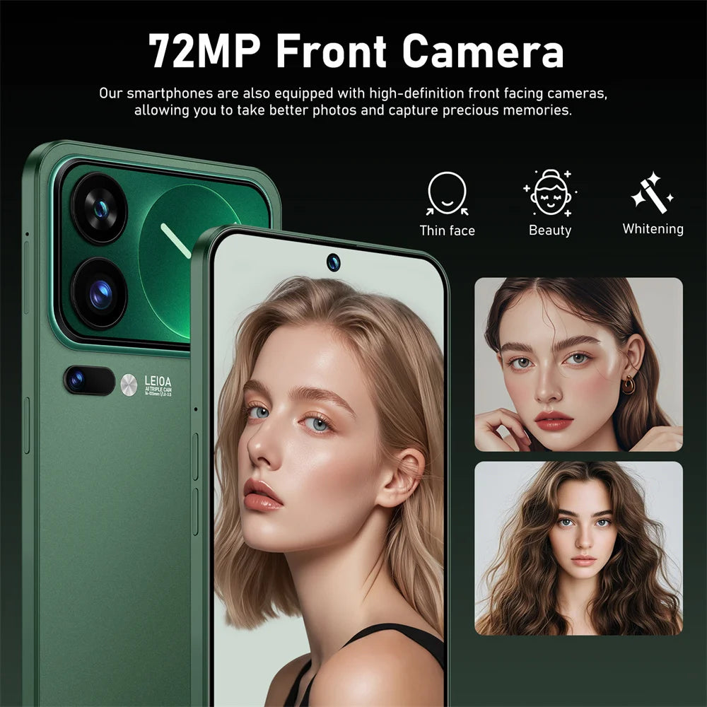 Smartphone M17 Pro Max 7.3HD 2026 NOUVEAU CHAUD Pas Cher 5G Double SIM 7800mAh Android 15 Version Globale Téléphones Mobiles