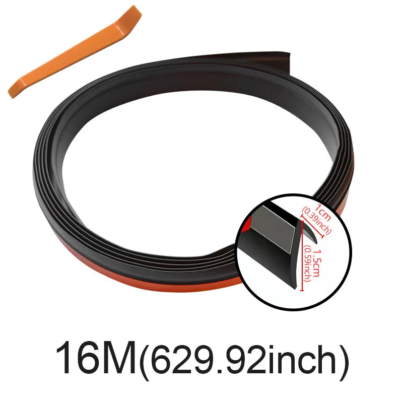 Tira selladora para ventanas de coche, sello automático en forma de V, relleno de huecos para ventanillas laterales de coche, burlete, accesorios de aislamiento acústico