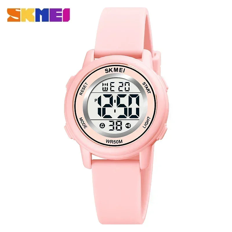 Montre enfant étanche avec alarme — sport, LED colorée, numérique, garçons et filles