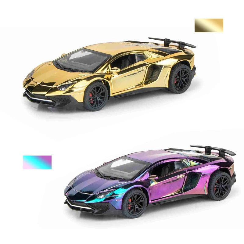 Modèle de supercar 1:32 avec son et lumière — moulé sous pression, cadeau d'anniversaire garçon