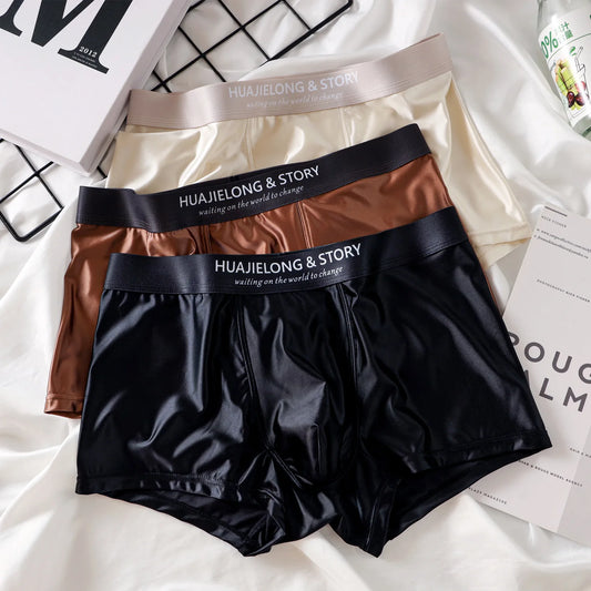 Boxer Satin Soie Homme — Respirant, Mince & Sans Couture