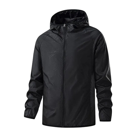 LNGXO Hombres Mujeres Chaquetas de Senderismo Impermeables Protección Solar Rompevientos Camping Escalada Abrigo de Lluvia al Aire Libre Ropa Portátil Unisex