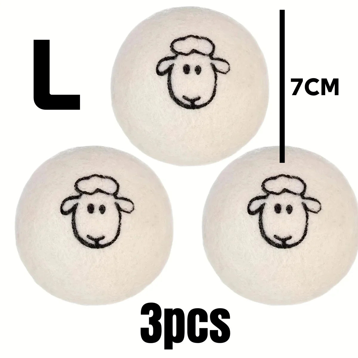 Boule de sèche-linge en laine réutilisable, adoucisseur de tissu, Alternative pour Machine à laver, réducteur de rides, fournitures de nettoyage, Gadget, 1 à 6 pièces