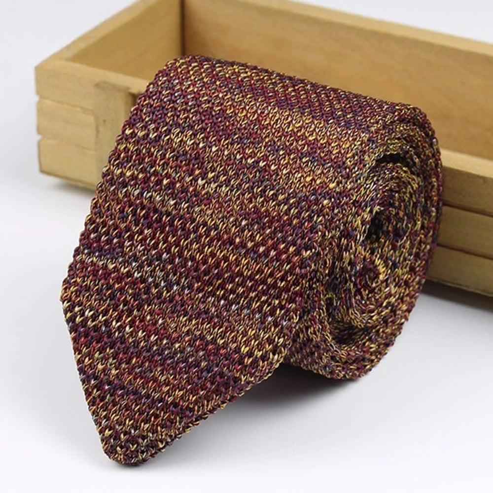 Cravate homme tricotée dégradée — slim, classique, tissée, étroite