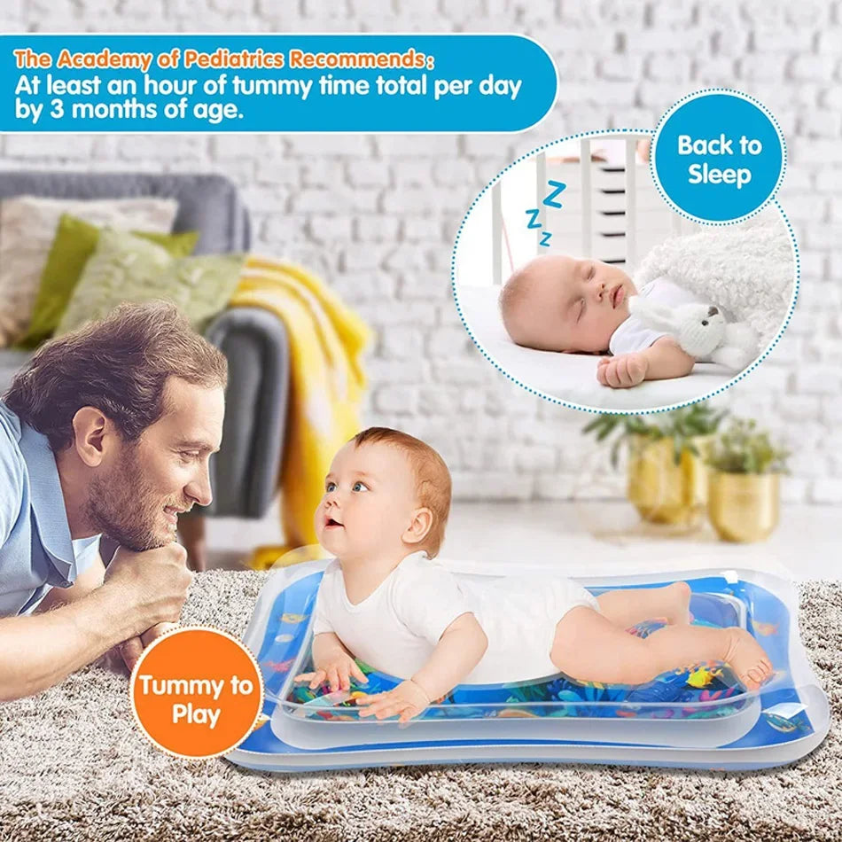 Alfombrilla de juego inflable para bebé, cojín de agua de PVC para bebés, almohadilla de juego acuática para niños, juguetes de actividad de desarrollo para educación temprana