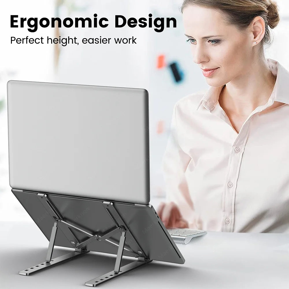 Support ordinateur portable en aluminium réglable — refroidissement, lévitation, accessoires bureau