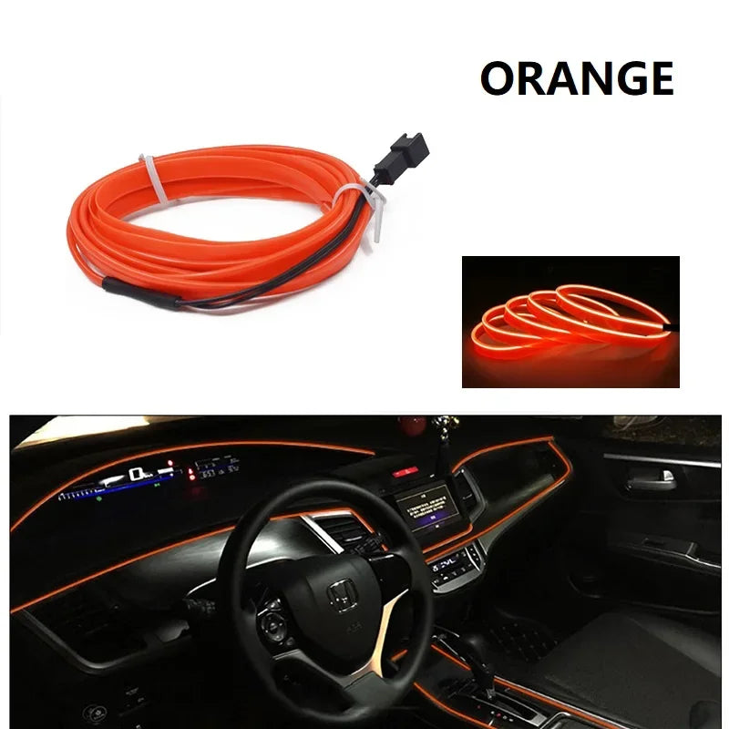 Decorative Car Interior Lamp Strips, 1M 2M 3M 5M, Ambient Light, Cold Light, Dashboard Console, Automotive LED Ambient Lights