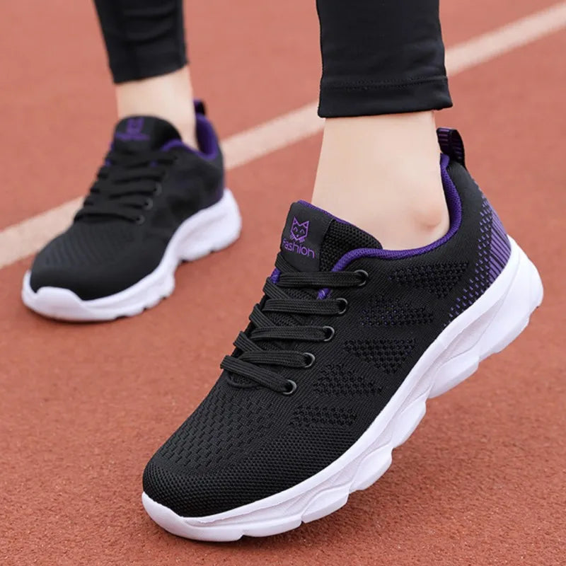 Baskets Femme Plateforme — Mode Sport Respirant Extérieur