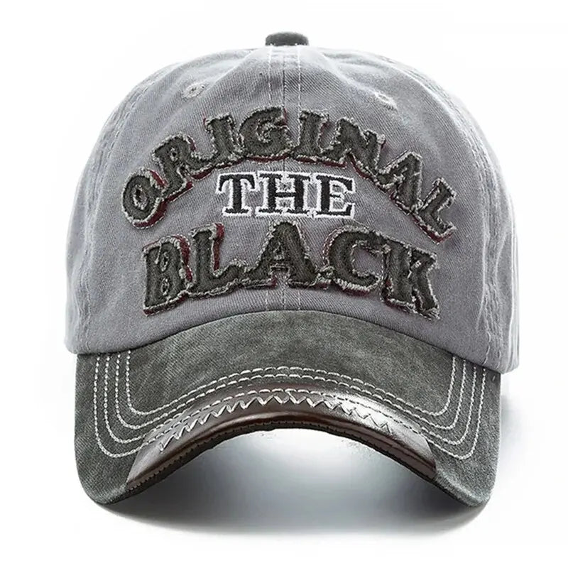 Casquette de Baseball Vintage unisexe, chapeaux en coton délavé pour hommes et femmes, casquette décontractée avec lettres noires brodées, casquette de sport de plein air