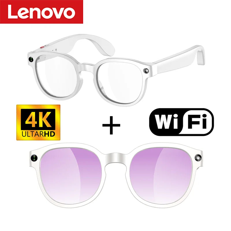 Lunettes intelligentes IA 2026 — traduction IA, caméra HD 8MP, vidéo 4K, appel Bluetooth, enregistrement, musique