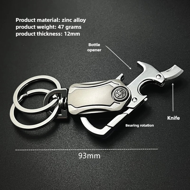 Haute qualité simplicité taille suspendue créatif Double anneau en métal en alliage de Zinc porte-clés hommes femmes porte-clés