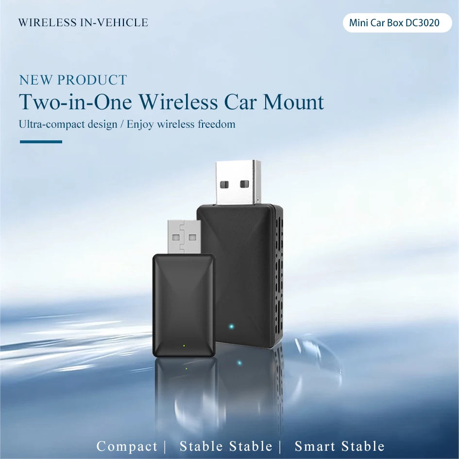 Adaptador Carplay inalámbrico 2 en 1, Android Auto, Dongle con cable a inalámbrico, caja inteligente AI, conexión automática, sistemas inteligentes para coche