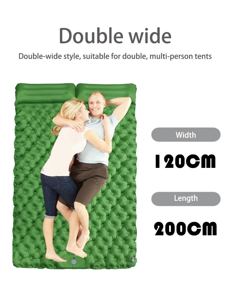 Tapis de couchage pliant pour Camping en plein Air, matelas gonflable de plage avec oreillers, tapis d'air ultraléger pour voyage et randonnée, nouveau