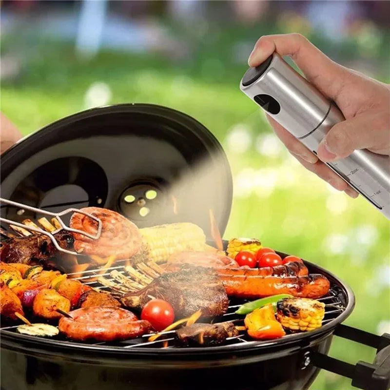 BBQ cuisson bouteille de pulvérisation d'huile d'olive 304 bouteille de pulvérisation d'huile en acier inoxydable bouteilles de pulvérisation de vinaigre pulvérisateur BQ bouteille d'assaisonnement Kitche