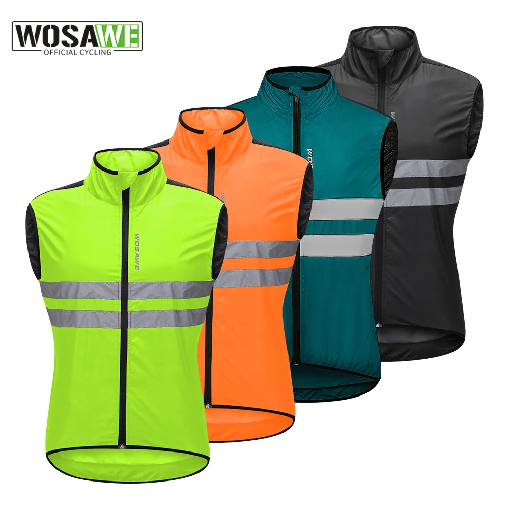 Gilet de cyclisme coupe-vent sans manches — automne, VTT, vélo, léger, respirant