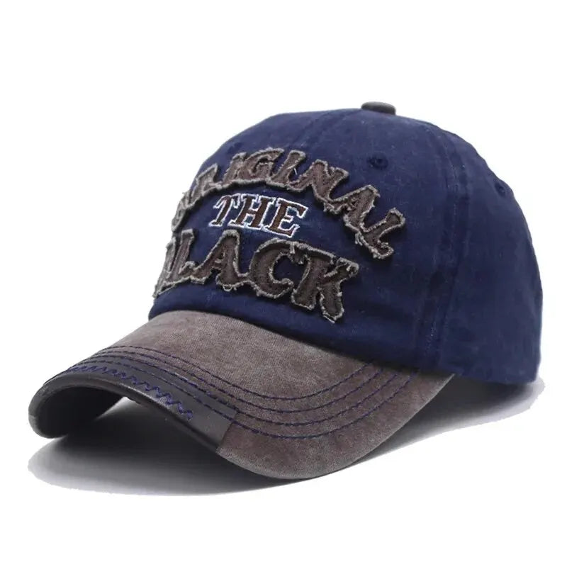 Casquette de Baseball Vintage unisexe, chapeaux en coton délavé pour hommes et femmes, casquette décontractée avec lettres noires brodées, casquette de sport de plein air