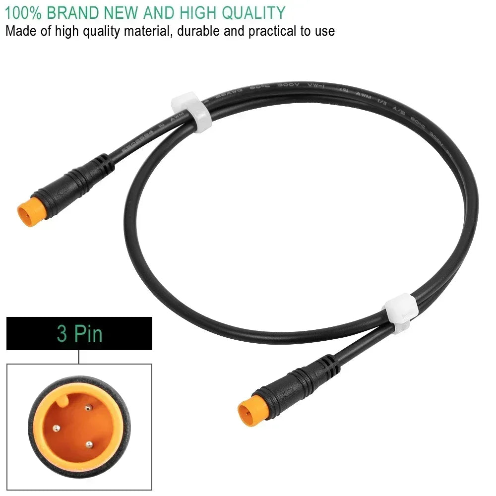Câble Extension Accélérateur Pouce Vélo Électrique — Connecteur Conversion 3 Broches