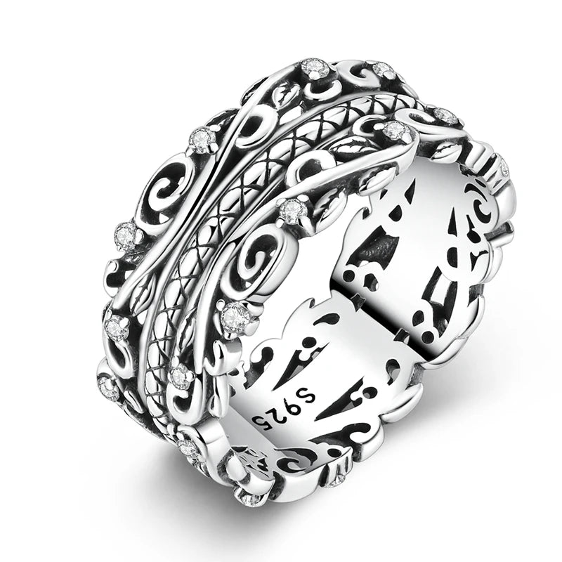 925 Sterling Silver Rings, Intertwined Line, Zircon Geometric Coiled Rings, Romantic Engagement, Wedding, Valentine's Day, Fine Jewelry, Gift