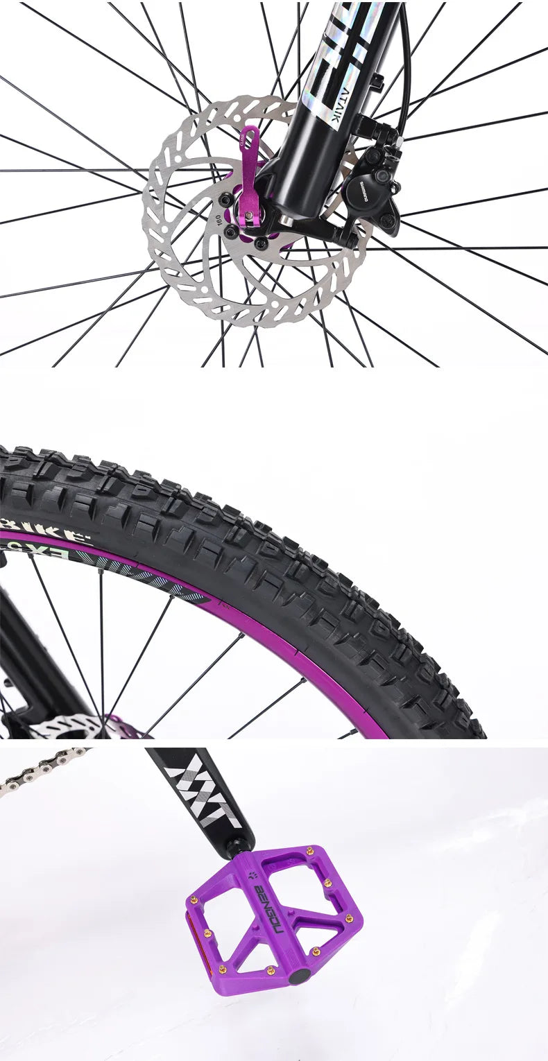 26/27.5-inch Downhill Mountain Bike 2025 New Aluminum Alloy Softail Double Oil Brake Shock Absorption Mountain Bike