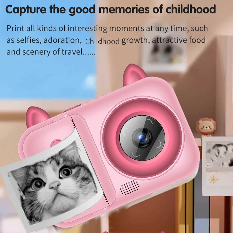 Imprimante photo numérique pour appareil photo à impression instantanée, avec objectif polymère hautement réfractif, rechargeable par USB, excellent outil pour le développement