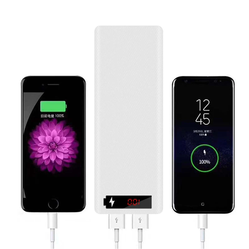 Boîtier de rangement pour batteries 8/10*18650 sans soudure, double USB, étui de batterie externe DIY, support de batterie 8/10*18650, chargeurs rapides PD
