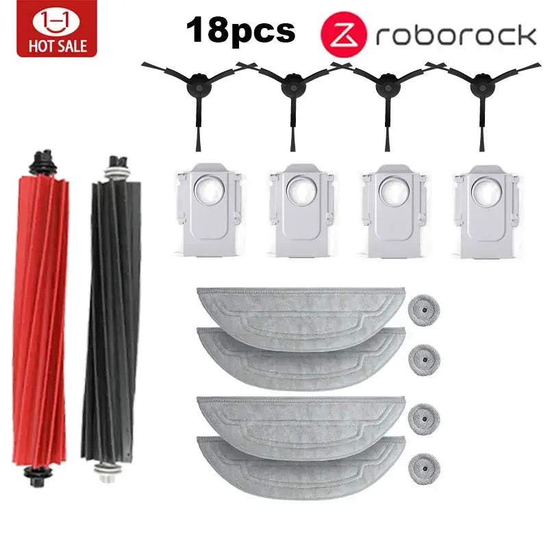 Roborock S8 MaxV Ultra robot aspirador accesorios mopa trapeadores bolsas de vacío cepillo lateral filtro piezas de repuesto reemplazables