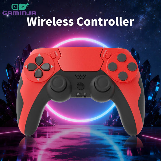 GAMINJA New P48 Wireless Gamepad with Six-axis Gyroscope Game Controller for PS4 PS3 Console PC Double Vibration Controller
