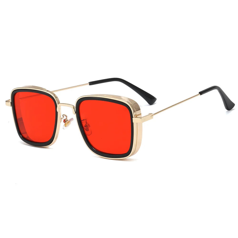 Lunettes de soleil Steampunk vintage pour hommes 2025 — rétro, métal, carré, femmes