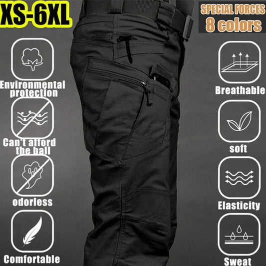 Pantalon Cargo tactique pour hommes, grande taille 6XL, pantalon de sport décontracté en plein air, randonnée pêche, imperméable, multi-poches