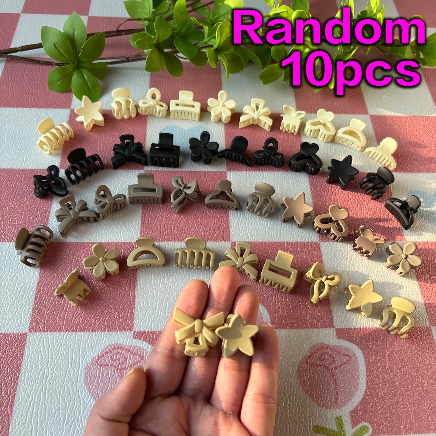 Paquete de 5/10/20/30 mini pinzas para el pelo de color beige surtidas, bonitos accesorios para niñas - Perfectas para el uso diario, ocasiones especiales o regalos de viaje