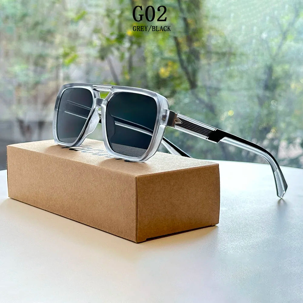 Lunettes de soleil carrées pour femmes à la mode — vintage, hommes, 2026