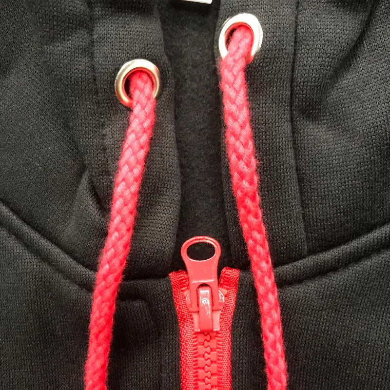 Sweat À Capuche Homme Couleur Bloc Polaire — Noir Blanc Vert Rouge Hiver