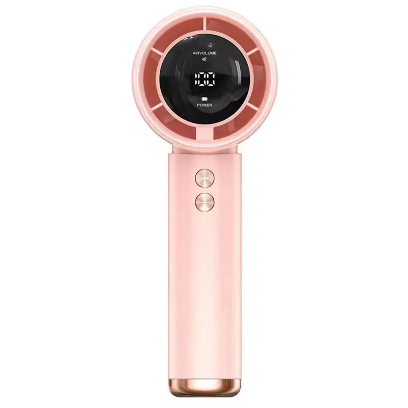 Ventilador portátil Turbo Ventilador enfriador de aire Ajuste de 100 velocidades Ventiladores de alta velocidad Mini ventilador de mano para el hogar Viajes Camping al aire libre