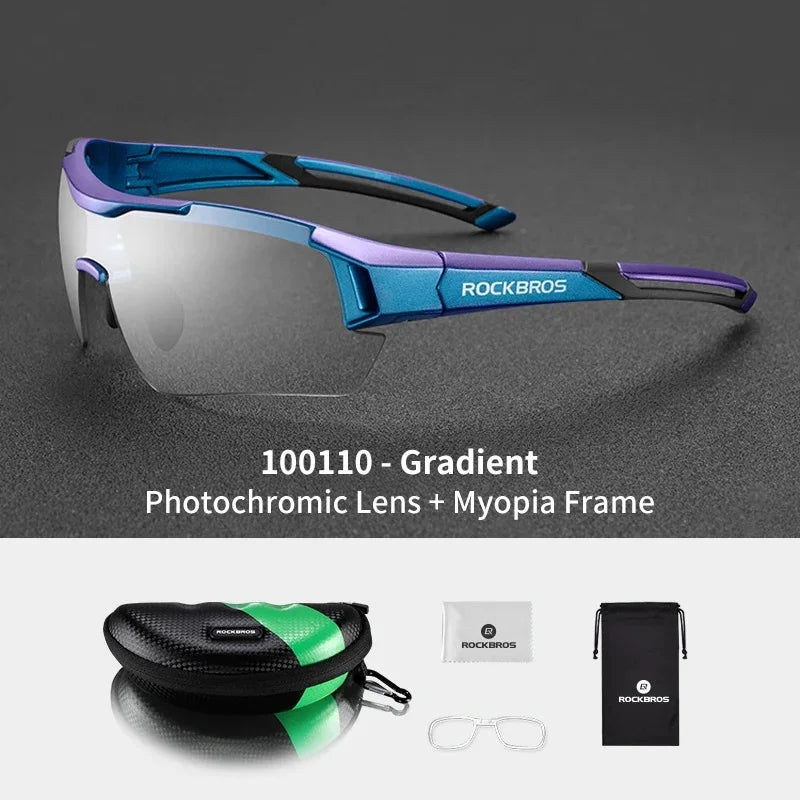 Lunettes de cyclisme photochromiques — vélo, sport extérieur, décoloration, VTT, route