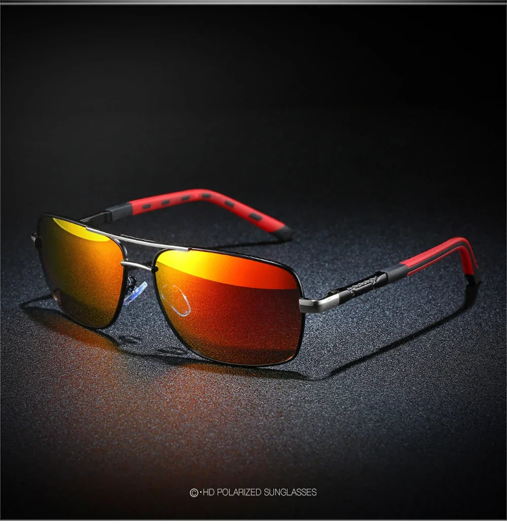 Lunettes de Soleil Femme Polarisées Dégradé — Lentille Carrée, Rétro, Conduite