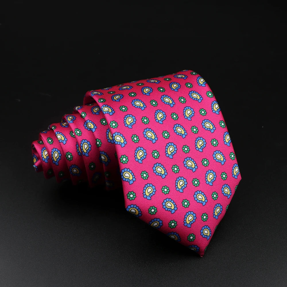 51 Estilos hombres corbatas de seda Jacquard a rayas a cuadros corbata floral accesorios uso diario camisa traje corbata regalo de fiesta de boda